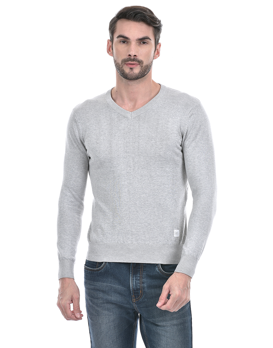 Numero Uno Men Solid GREY Sweater